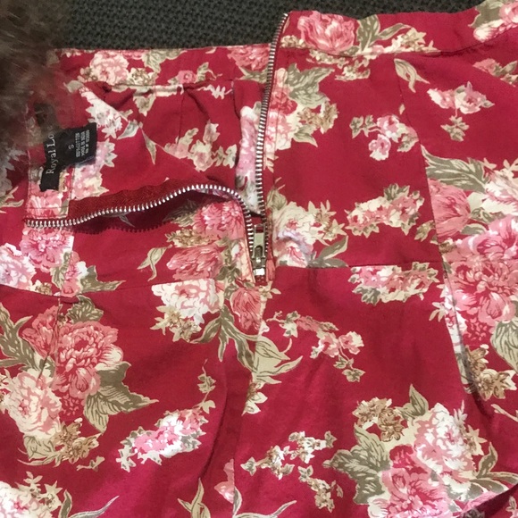 Royal Love Zipper Back Floral Skirt - Picture 7 of 7